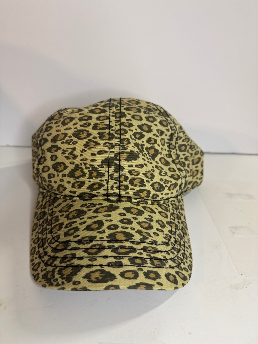 Leopard Print Women's Cap - Yellow Brown